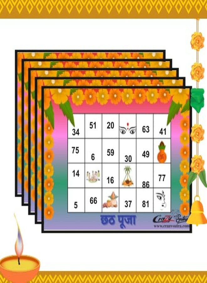 Crazy Sutra chhata puja Special Tambola Tickets | Festive Housie Game (Pack of 50) - Image 2